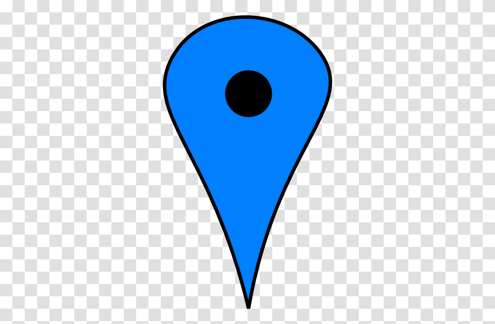 Push Pin Icon Google Map Blue Dot 342x597 Clipart Blue Pushpin Clipart, Plectrum, Heart, Hand, Triangle Transparent Png