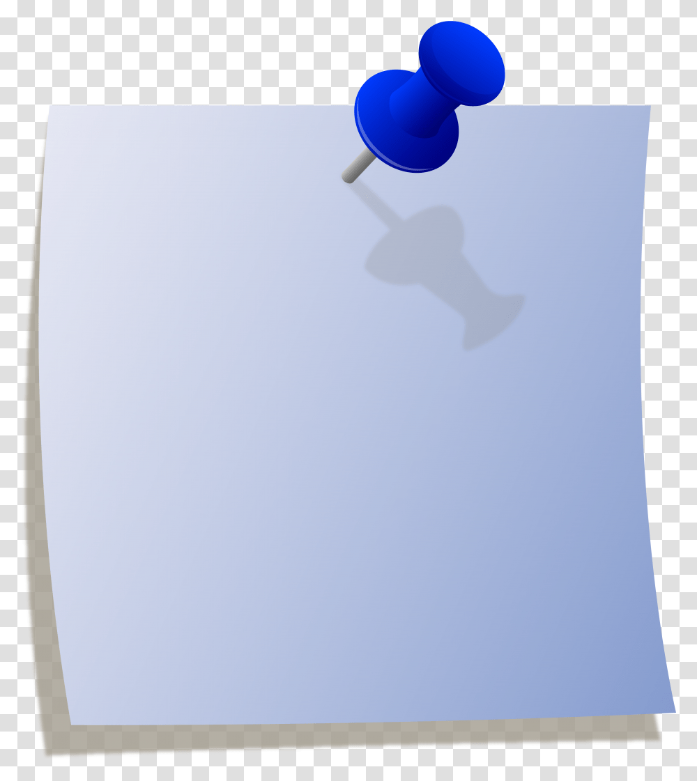 Push Pin Paper Blue Post It Note Clipart Transparent Png