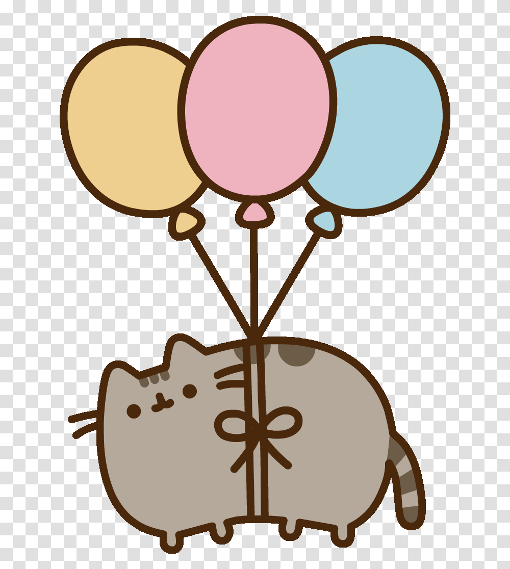 Pusheen Balloons, Lamp, Rattle, Paper, Jewelry Transparent Png