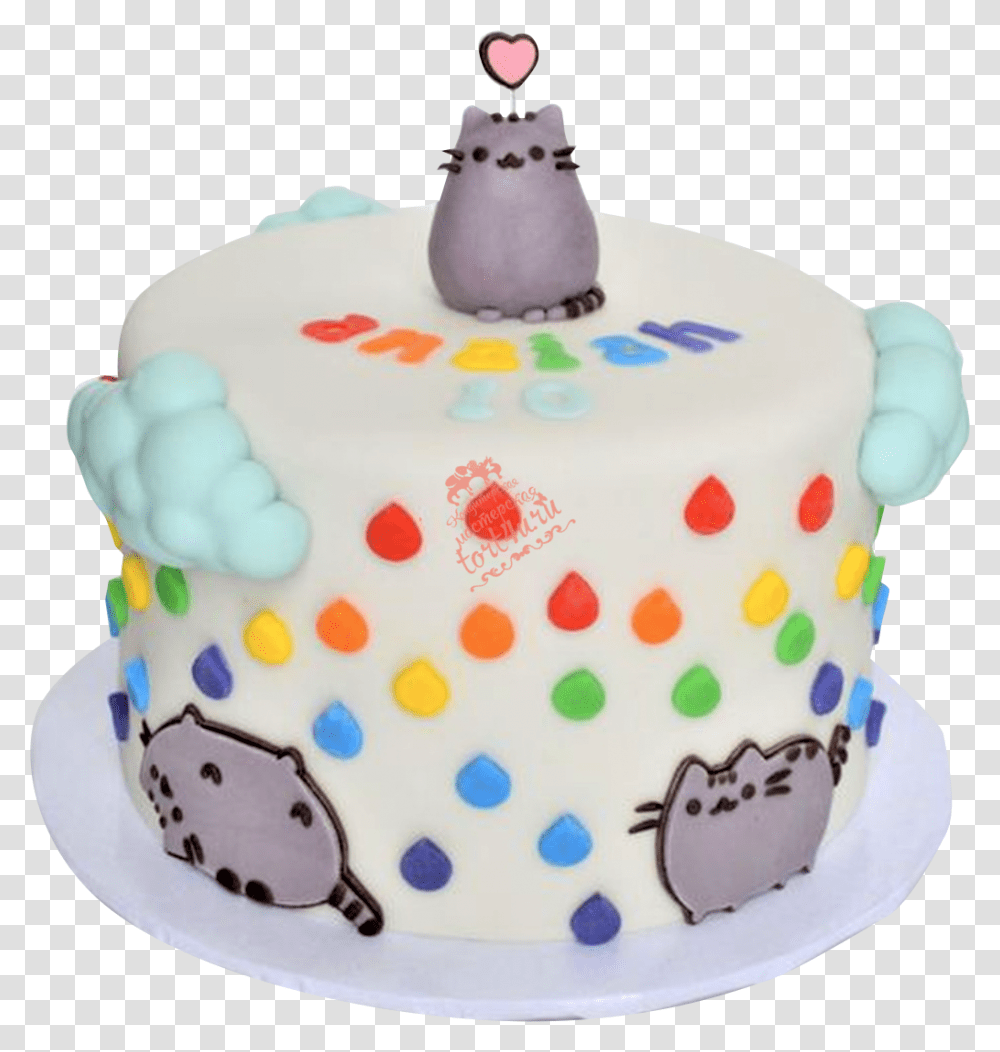 Pusheen Cake, Dessert, Food, Birthday Cake Transparent Png