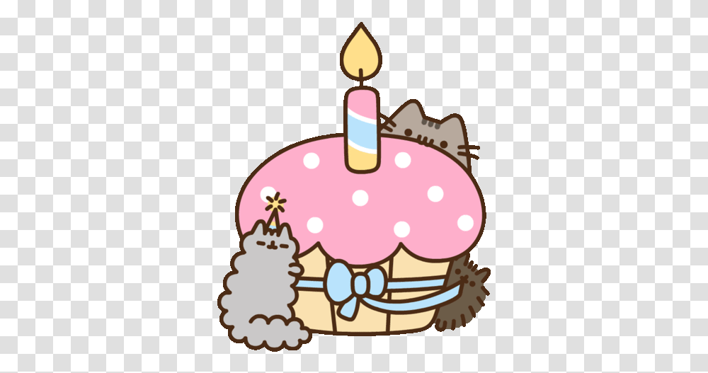 Pusheen Cake Gif Pusheen Cake Eating Discover & Share Gifs Happy Birthday Gif, Birthday Cake, Dessert, Food, Candle Transparent Png