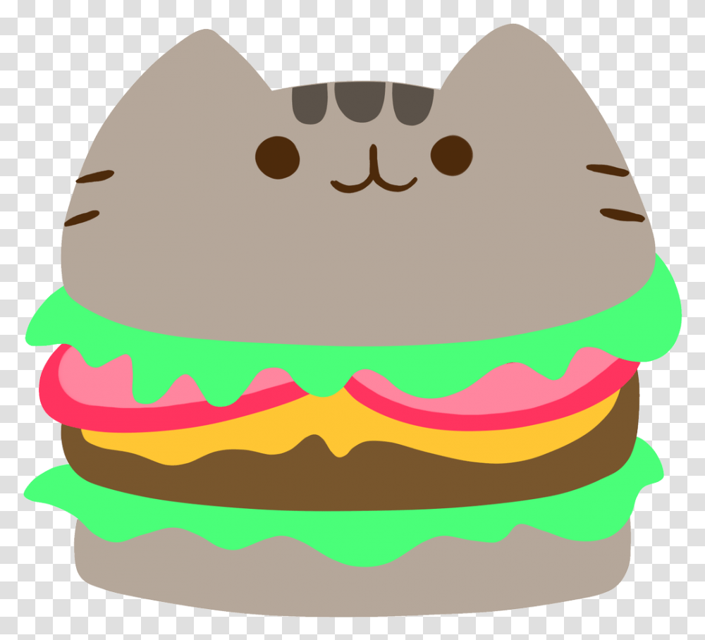 Pusheen Cat, Burger, Food, Birthday Cake, Dessert Transparent Png