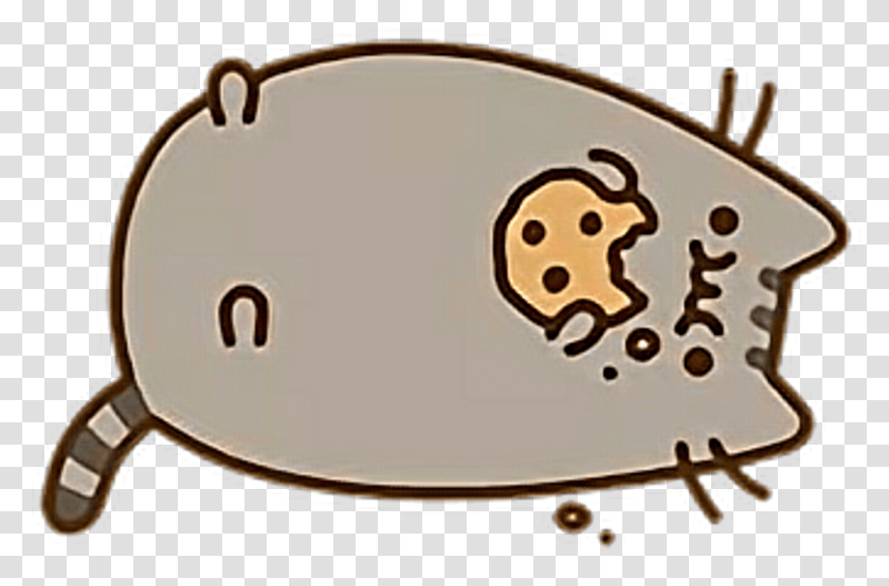 Pusheen Cat Eating Cookie Clipart Download, Dish, Meal, Food, Cutlery Transparent Png