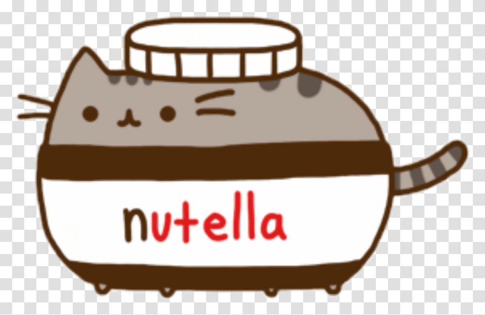 Pusheen Cat Nutella Clipart Download Nutella Cat, Birthday Cake, Dessert, Food, Jar Transparent Png