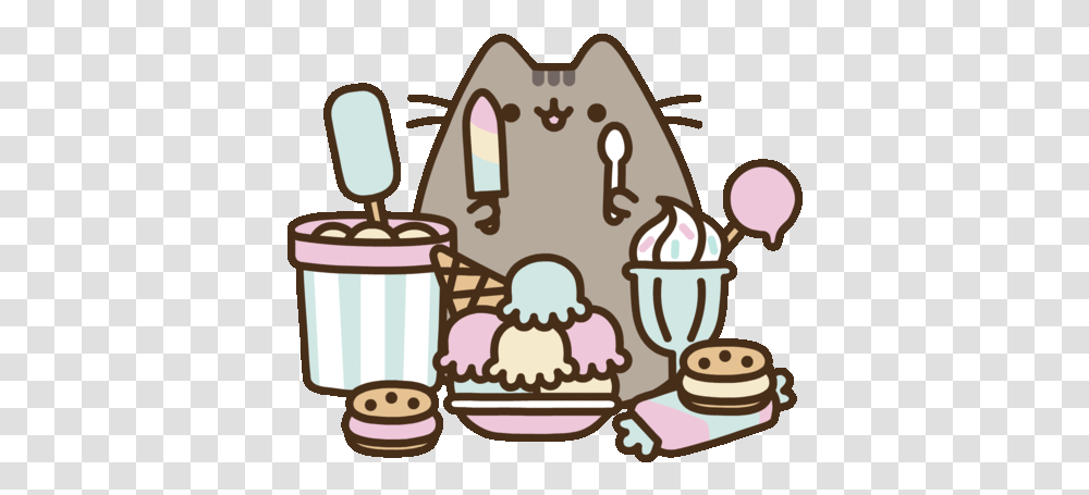Pusheen Pusheencat Katze Cat Kedi Ice Cream Pusheen Cat, Food, Sweets, Dessert Transparent Png