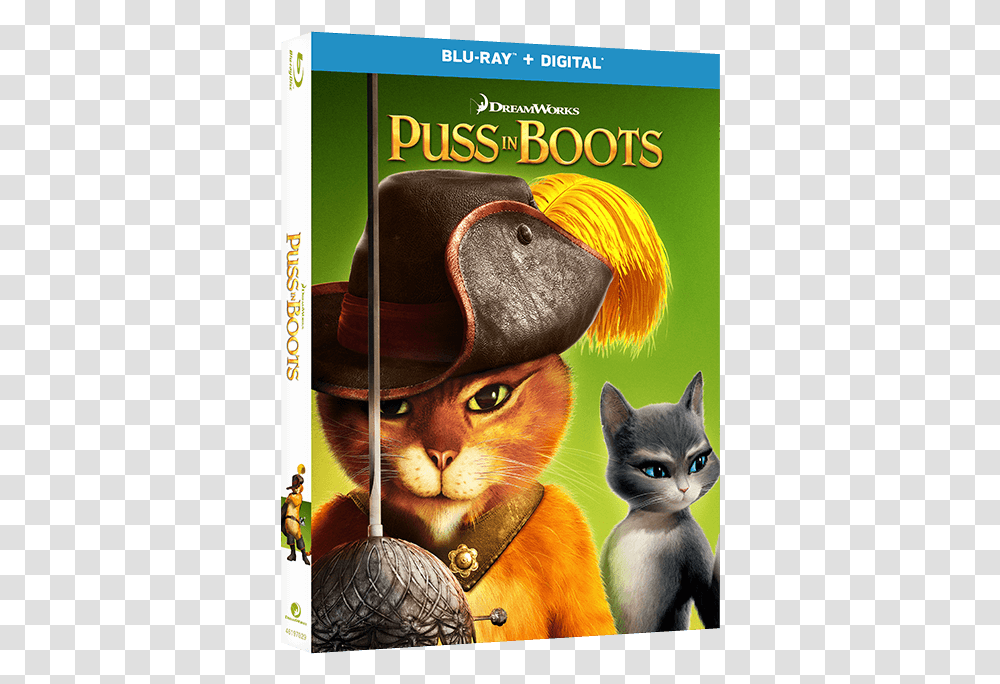 Puss In Boots Blu Ray, Cat, Pet, Mammal, Animal Transparent Png