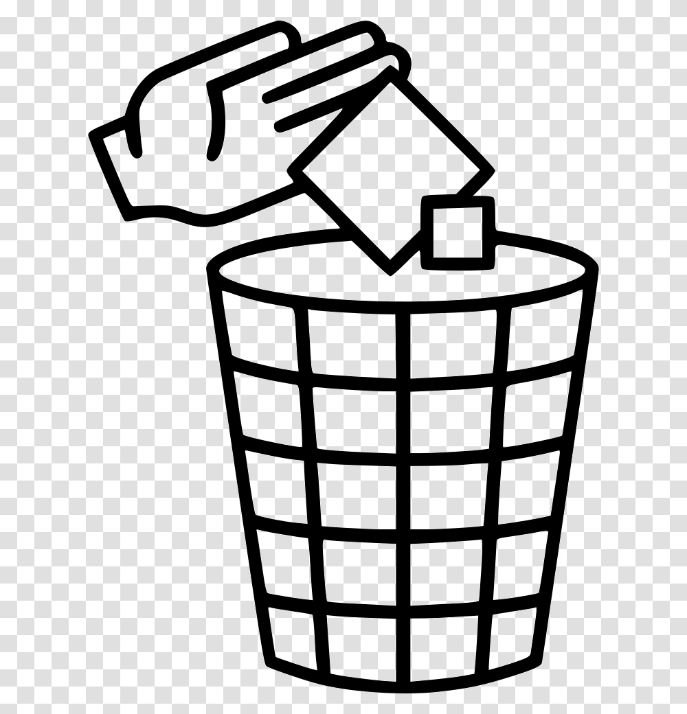 Put Paper In Dustbin Clipart Download Black And White Clipart Put, Grenade, Bomb, Weapon, Weaponry Transparent Png