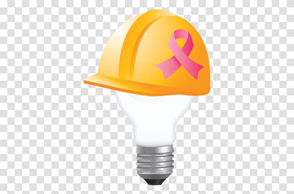 Putting Breast Cancer Out Of Work Training Materials Chemhat Incandescent Light Bulb, Clothing, Apparel, Hardhat, Helmet Transparent Png