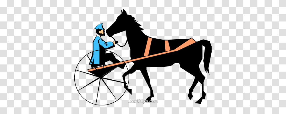 Putting The Cart Before The Horse Royalty Free Vector Clip Art, Mammal, Animal, Bow, Vehicle Transparent Png