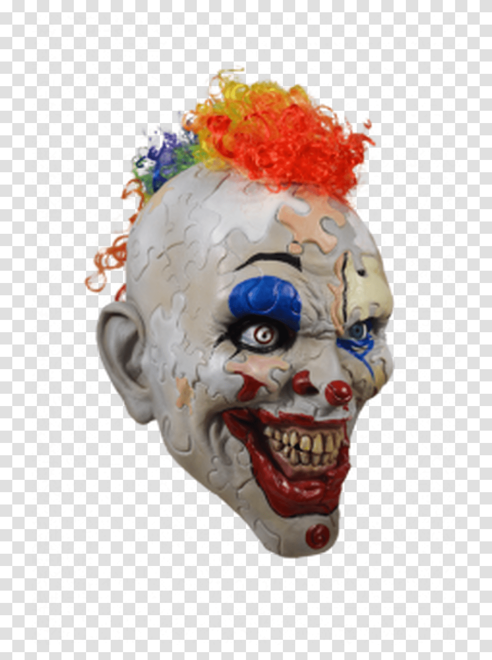 Puzzle Face Mask Puzzle Face Clown Mask, Performer, Apparel, Mime Transparent Png