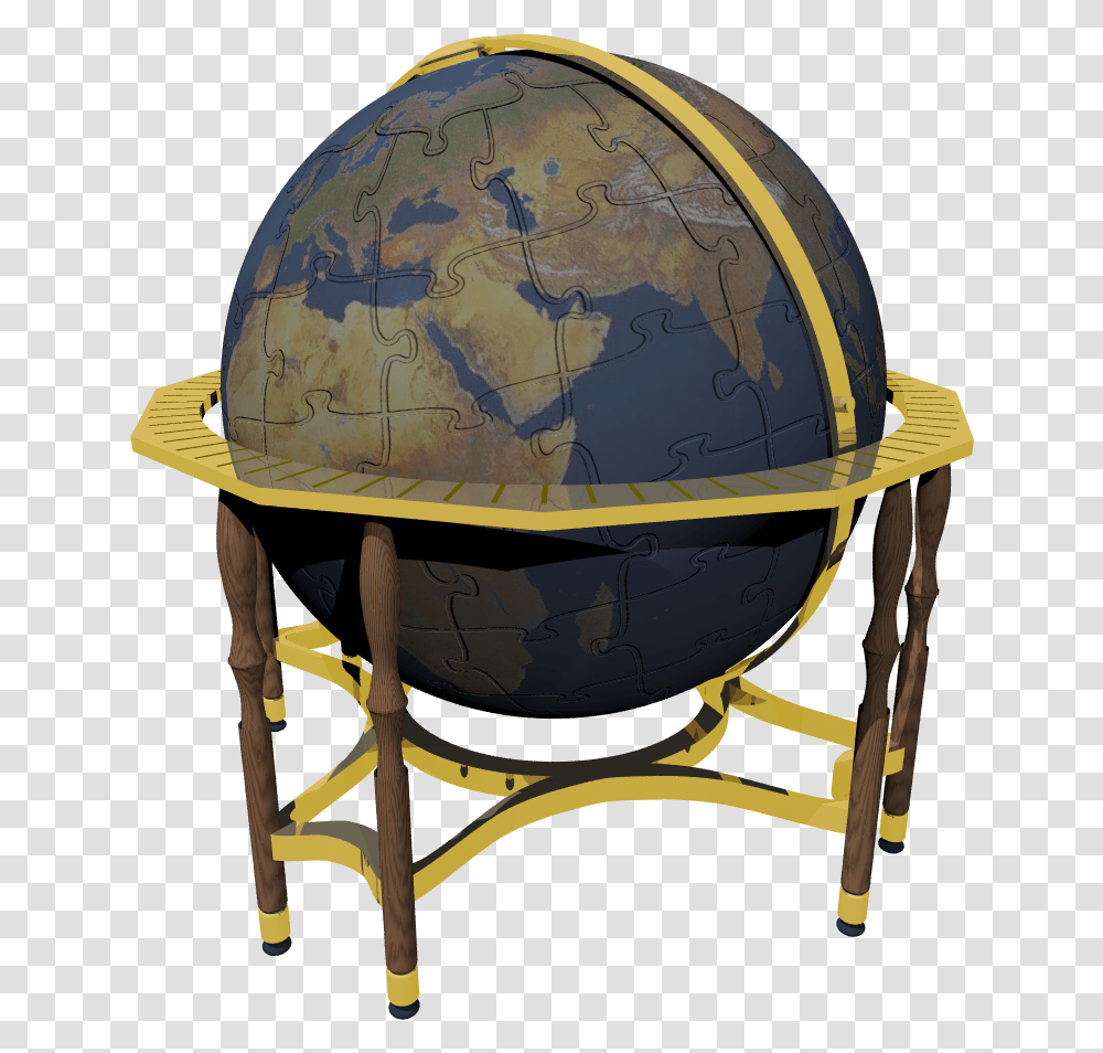 Puzzle Globe Cage Globe, Helmet, Apparel, Outer Space Transparent Png
