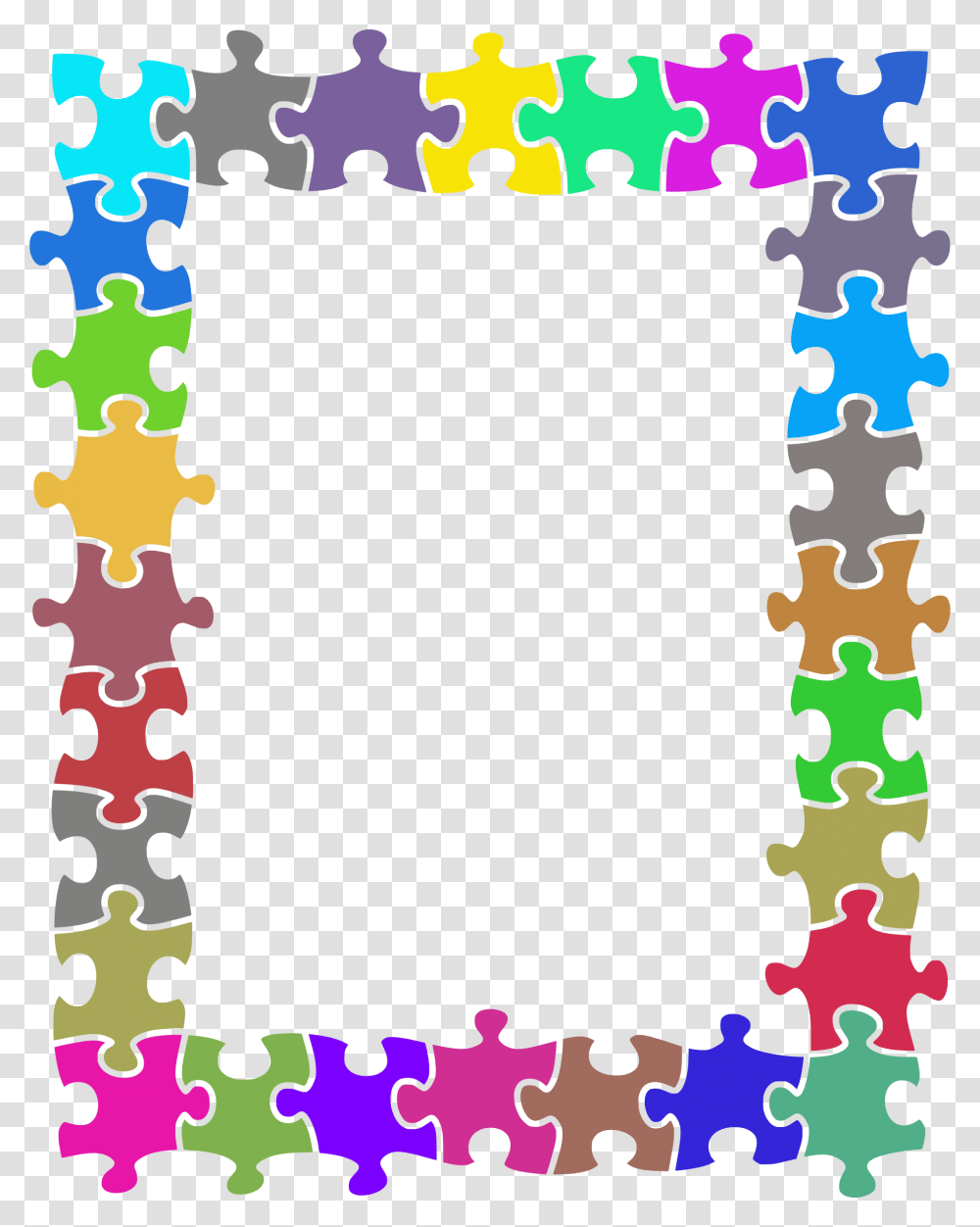 Puzzle Piece Frame Clipart Download Puzzle Piece Frame, Jigsaw Puzzle, Game, Poster Transparent Png
