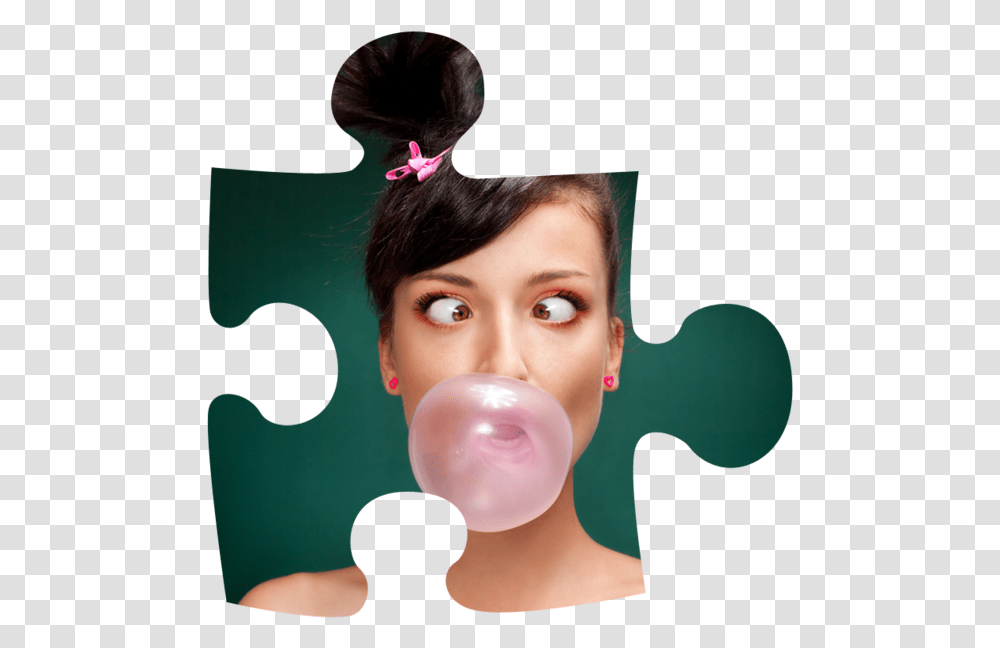 Puzzle Piece Moldura De Quebra, Person, Human, Gum, Head Transparent Png