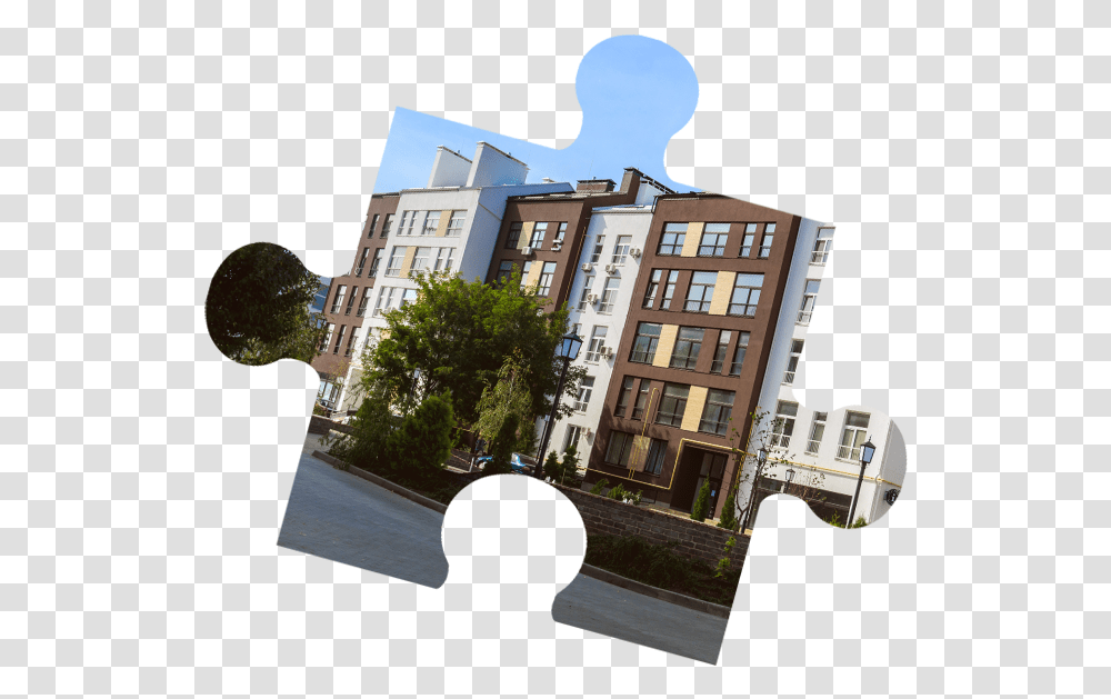 Puzzle Piece Of Nyc Apartment Buildings House, Office Building, Urban, City, High Rise Transparent Png