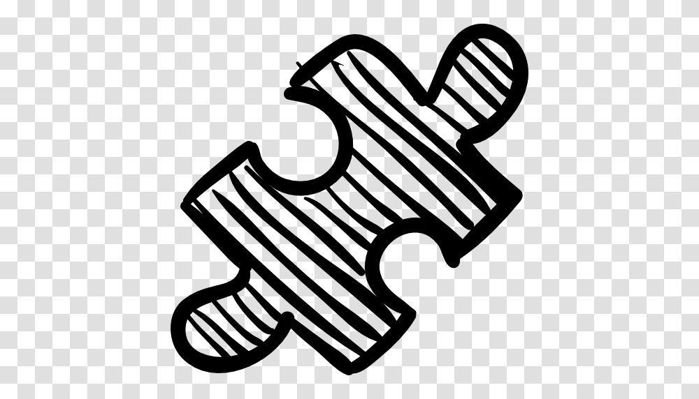 Puzzle Piece Sketch, Stencil, Hammer, Tool Transparent Png