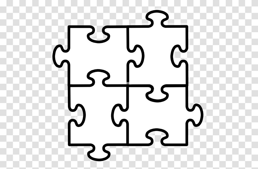 Puzzle Pieces Connected X4 Clip Art At Clker Com Vector Autism Puzzle Piece Yellow, Jigsaw Puzzle, Game Transparent Png