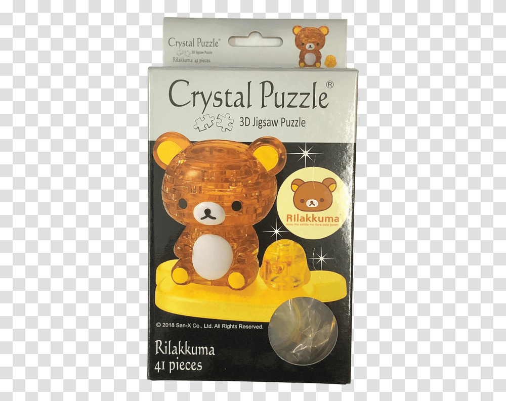 Puzzles 3d Puzzles 41 Piece Crystal Puzzle Rilakkuma Teddy Bear, Poster, Advertisement, Flyer, Paper Transparent Png