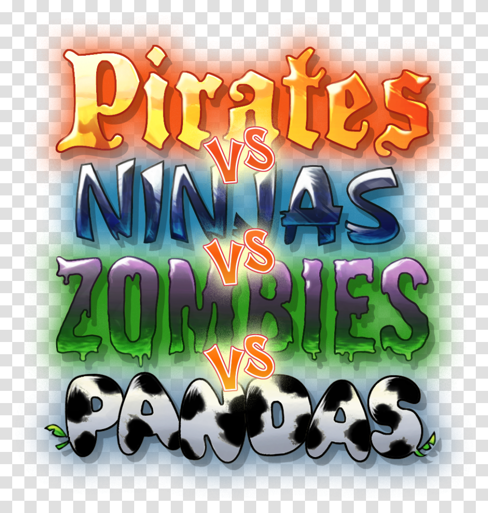 Pvnvzvp Logotransparent Appaddictnet Pirates Vs Ninjas Vs Zombies, Text, Flyer, Poster, Paper Transparent Png
