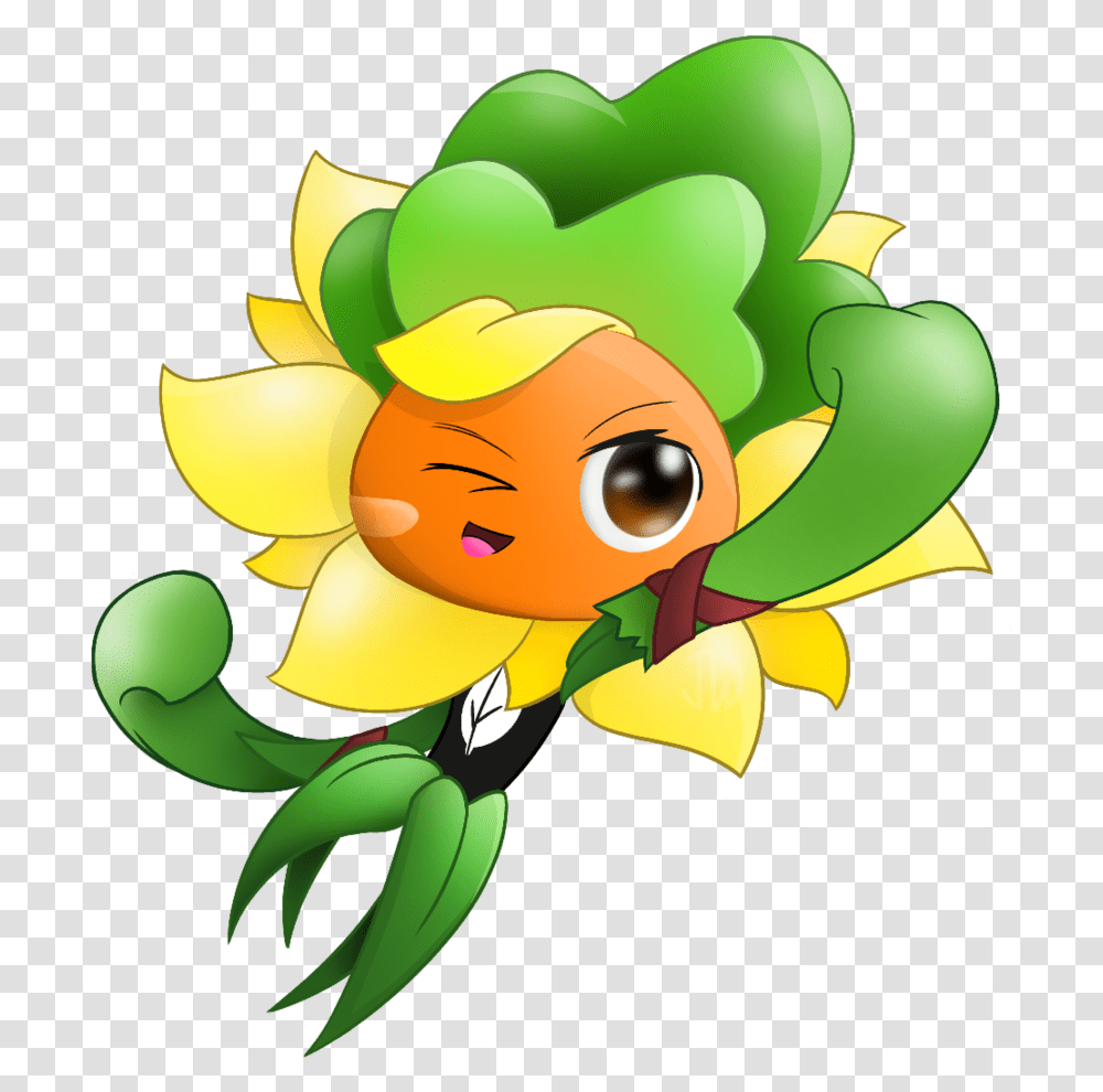 Pvz Heroes Solar Flare As Grass Knuckle By Jackiewolly Green Shadow And Solar Flare, Toy, Plant Transparent Png
