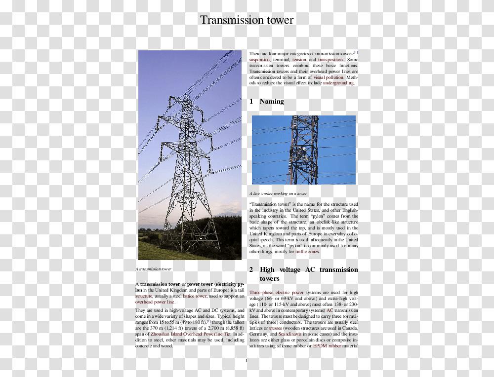 Pylon, Electric Transmission Tower, Power Lines, Cable Transparent Png
