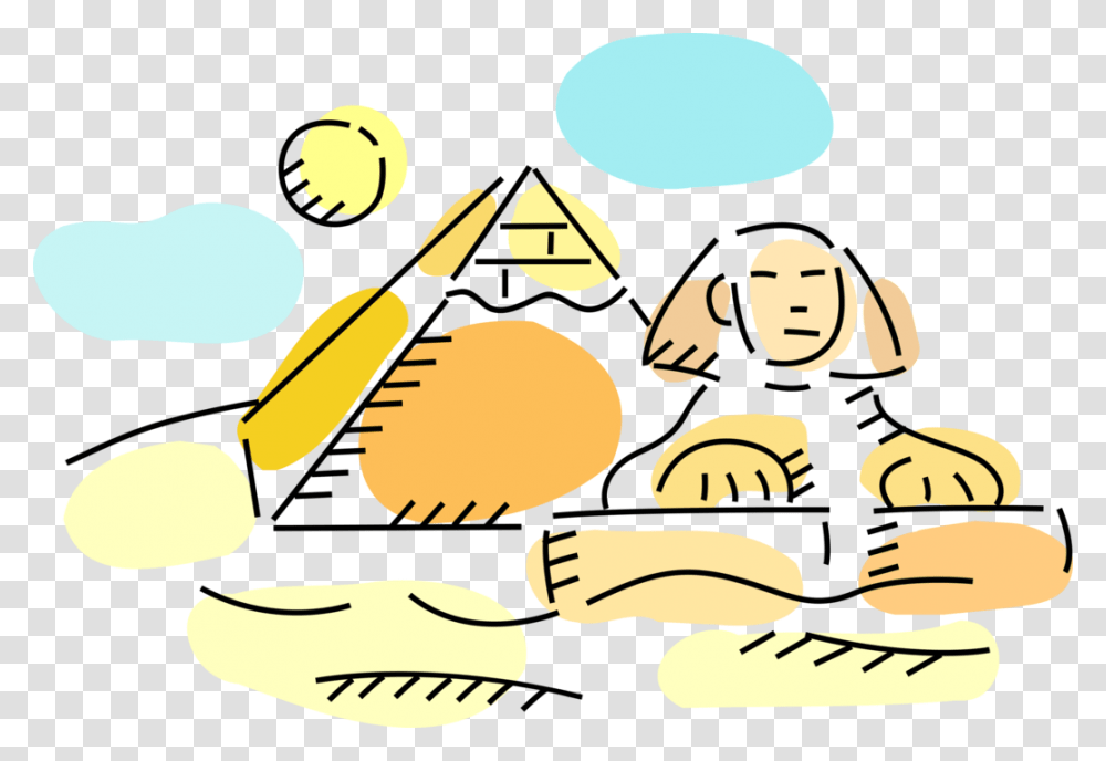 Pyramid Clipart Sphinx, Food, Plant, Footprint, Label Transparent Png