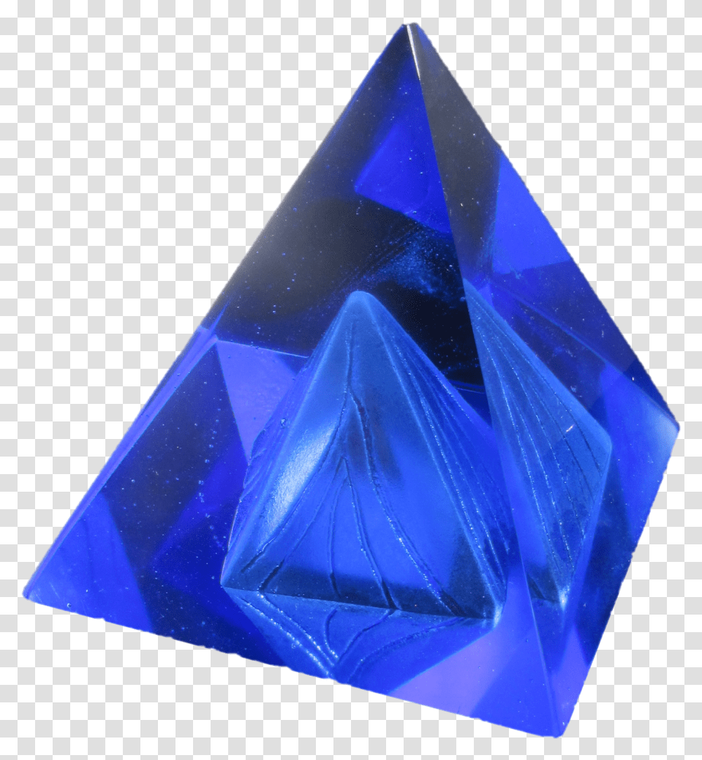 Pyramid Crystal Blue, Mineral, Quartz, Tent, Gemstone Transparent Png