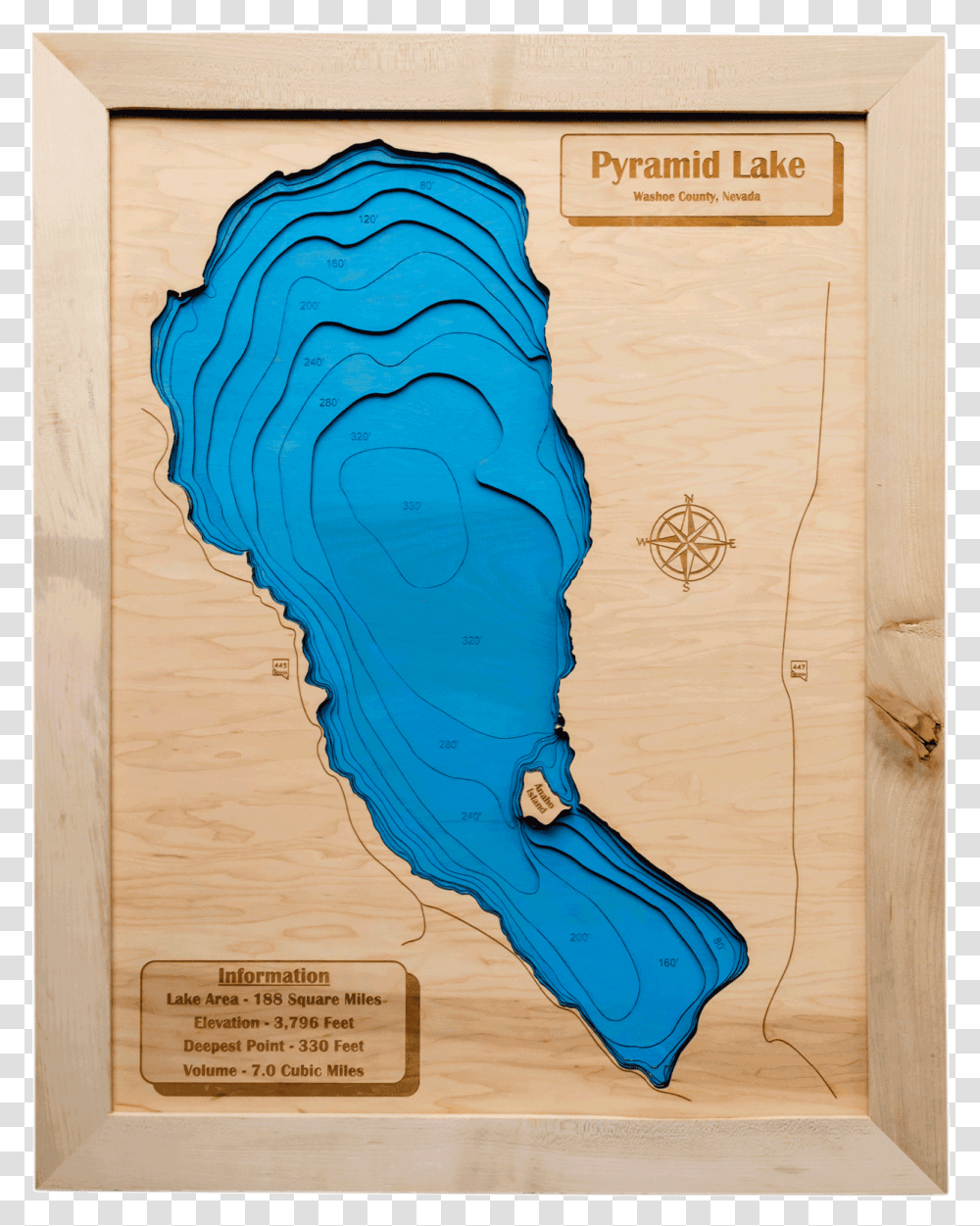 Pyramid Lake 3d Map Pyramid Lake Outline, Plot, Nature, Diagram, Wood Transparent Png