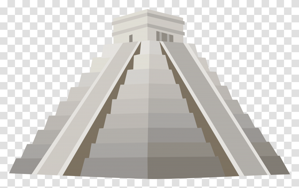 Pyramid Of Kukulcan Clip Art Piramide, Staircase, Architecture, Building Transparent Png