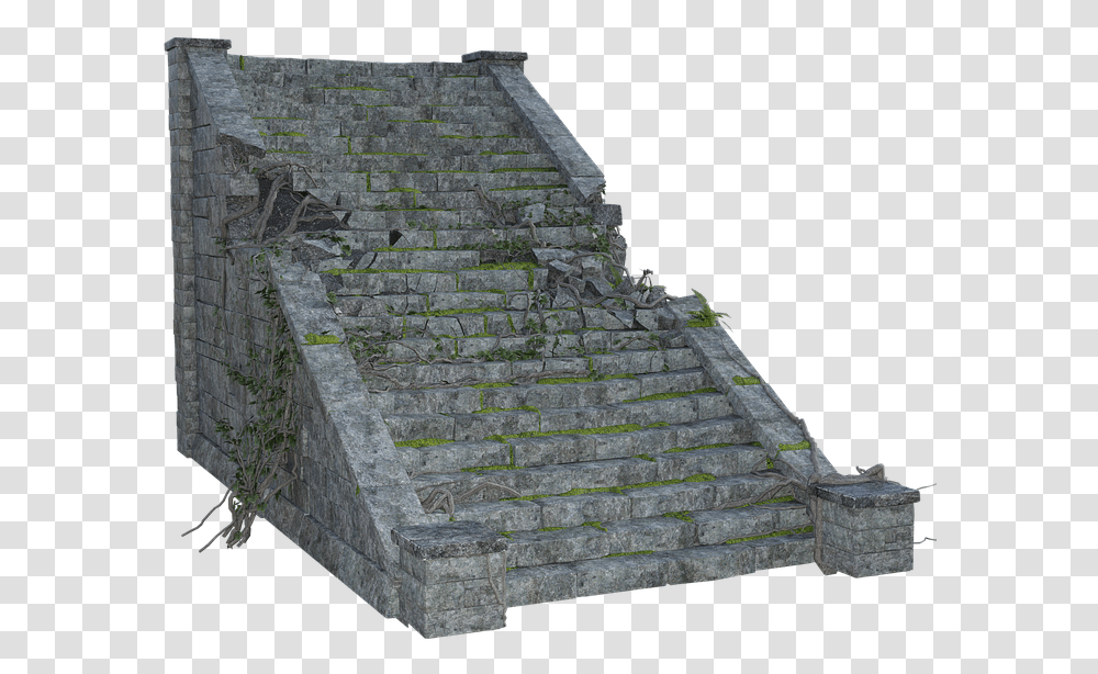 Pyramid, Staircase, Building, Bunker, Slate Transparent Png