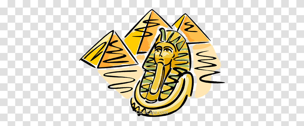 Pyramids With Pharaohs Mask Royalty Free Vector Clip Art, Modern Art, Animal Transparent Png