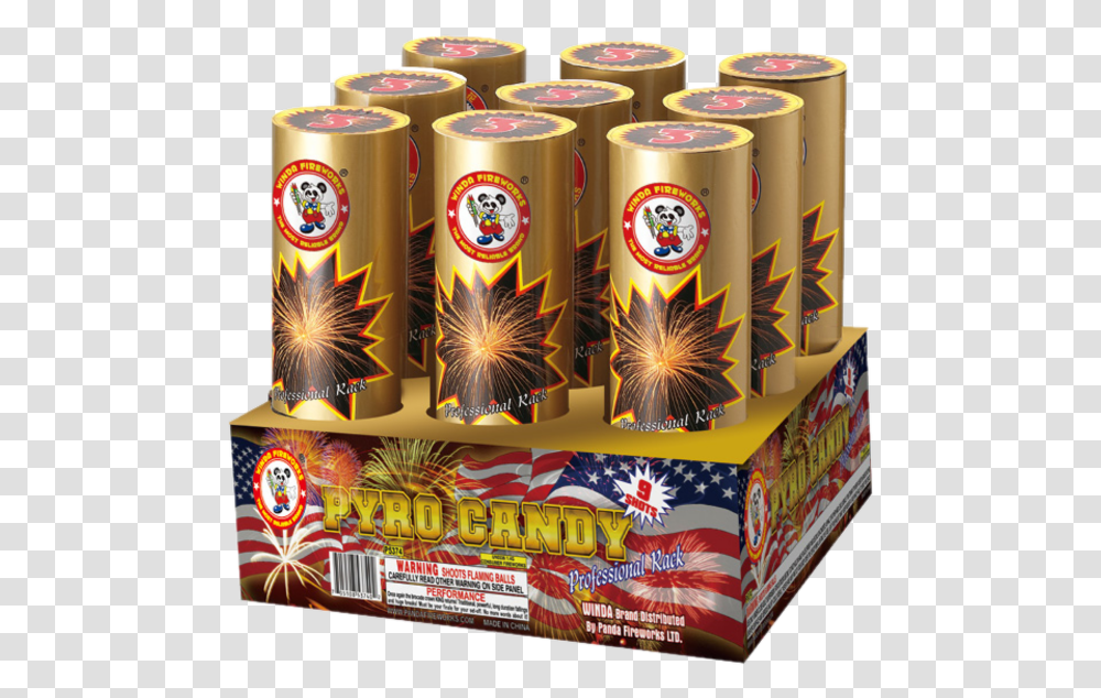 Pyro Candy Fireworks, Tin, Soda, Beverage, Drink Transparent Png