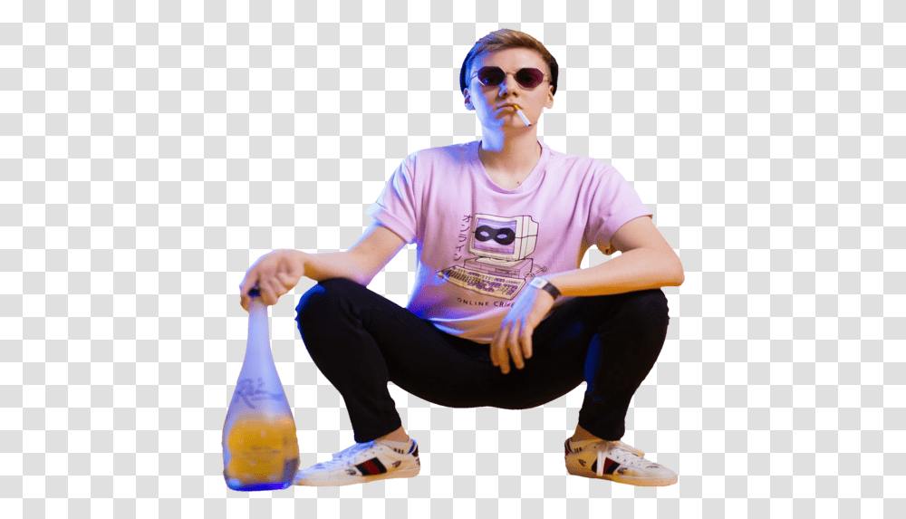 Pyrocynical Russian Squat Team Pyrocynical Smoking, Clothing, Person, Sunglasses, Shoe Transparent Png