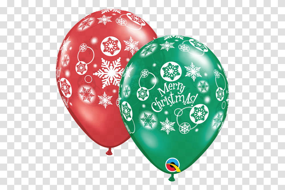 Q Assorted Christmas Snowflakes Latex Valentines Day Balloon Transparent Png