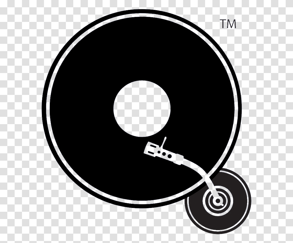 Q Cart Black And White Record, Disk, Electronics, Headphones Transparent Png