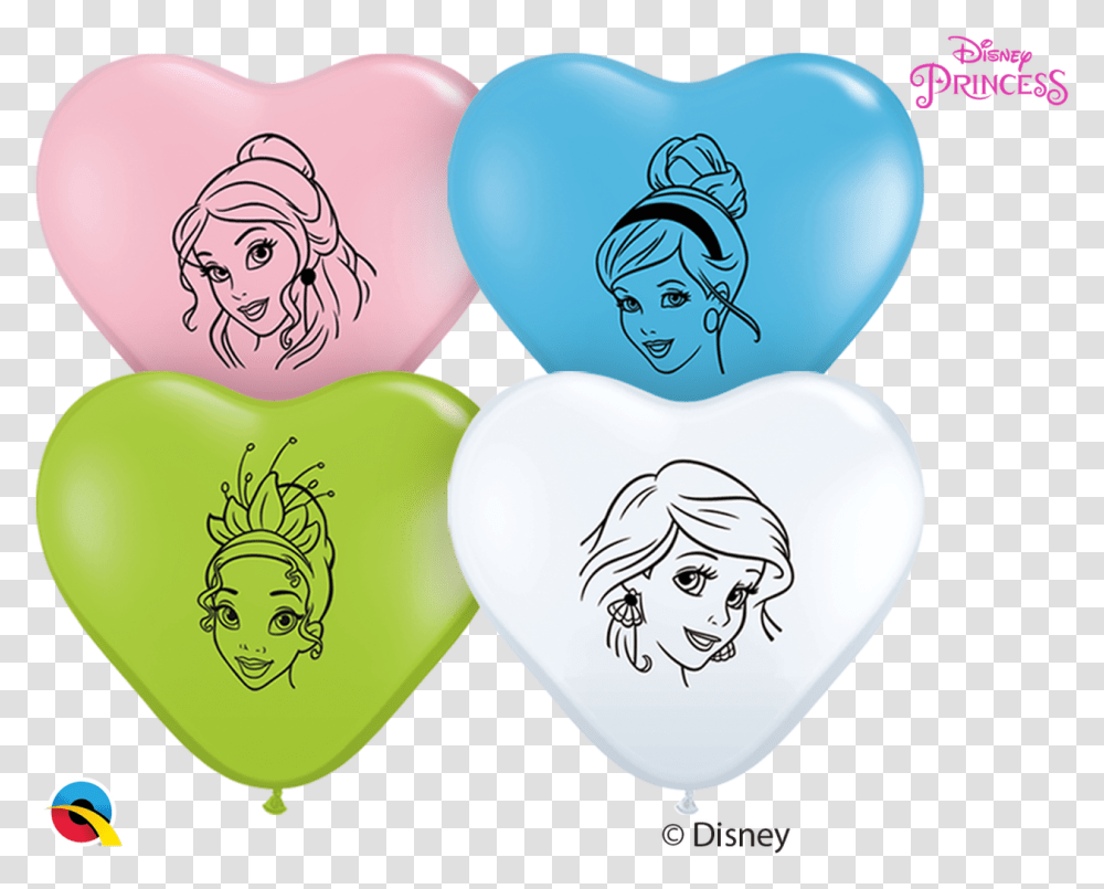 Q Disney Princessheart Latex Assortment Print, Plectrum, Balloon, Cushion, Pillow Transparent Png