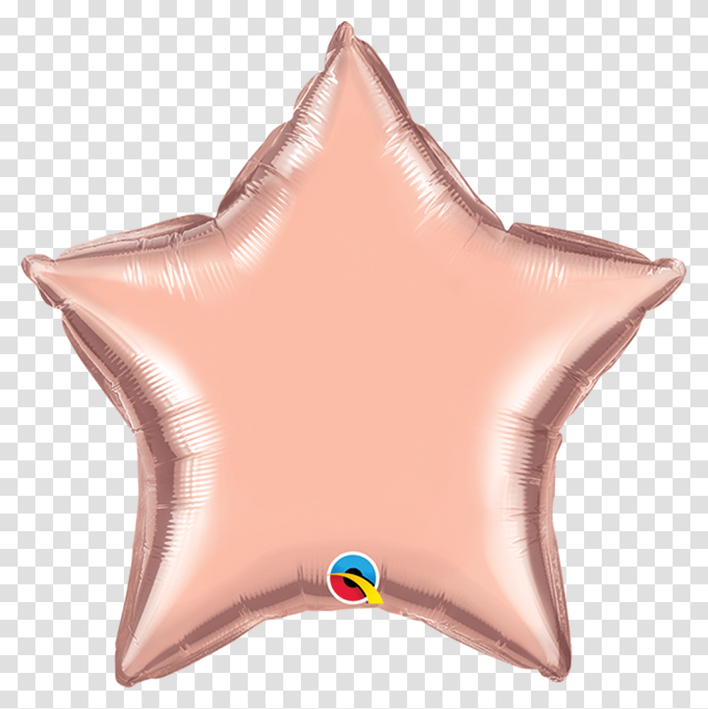 Q Star Rose Gold Pink Star Foil Balloons, Sea Life, Animal, Invertebrate, Starfish Transparent Png