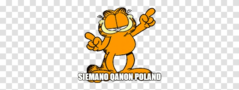 Qanon Poland Gif Qanon Anon Poland Discover & Share Gifs Garfield Dancing, Mascot, Poster, Advertisement, Costume Transparent Png