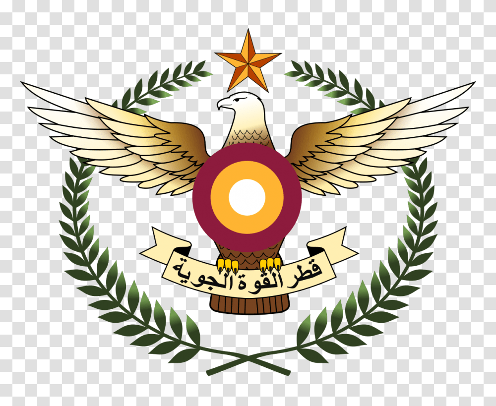 Qatar Air Force, Emblem, Bird, Animal Transparent Png