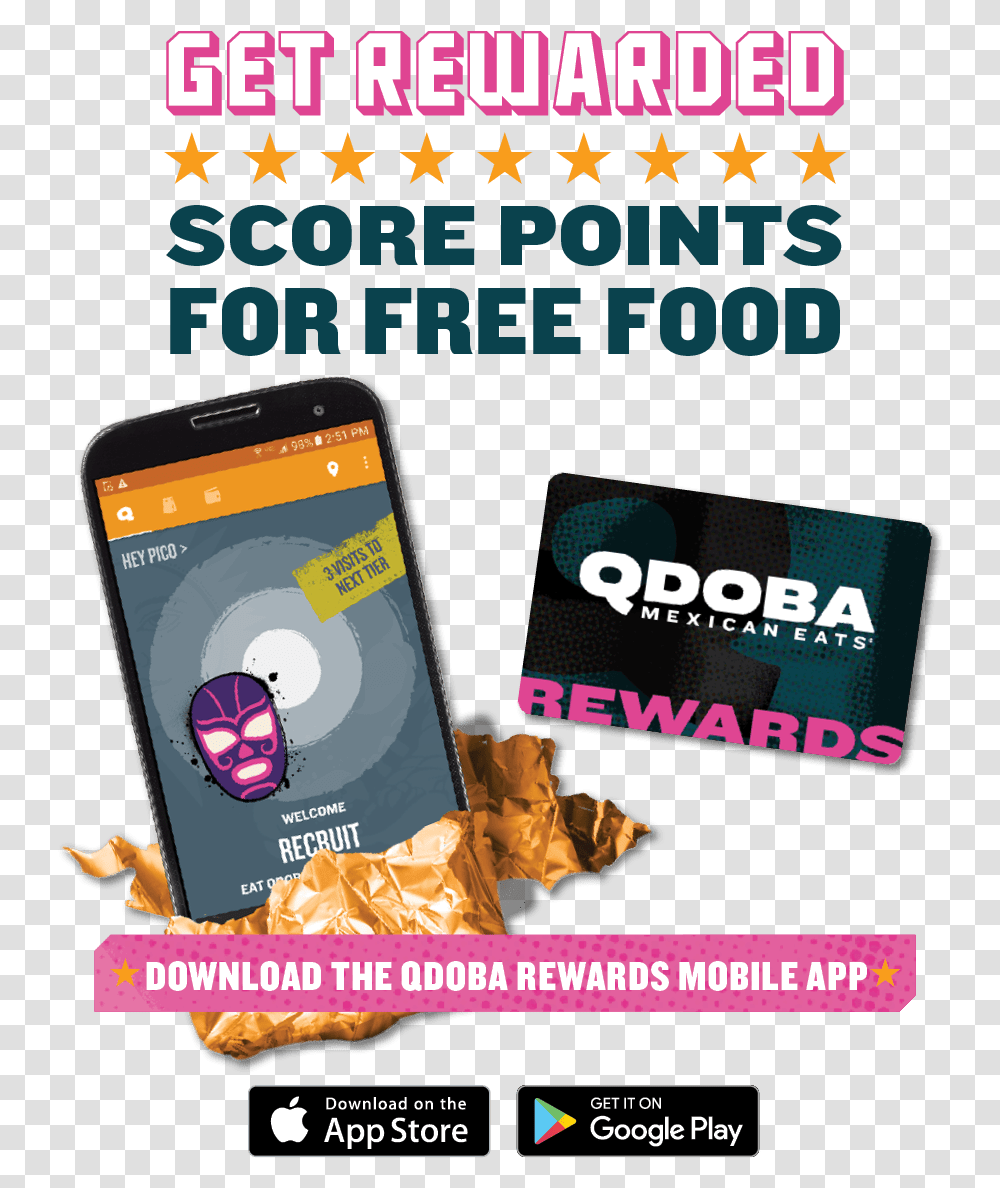 Qdoba Rewards Card, Mobile Phone, Electronics, Cell Phone Transparent Png
