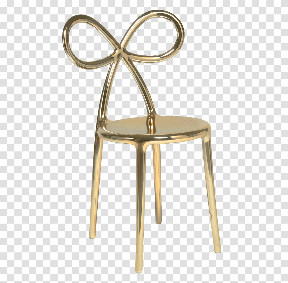 Qeeboo Set Of 2 Chairs Metallic Gold Ribbon Rose Gold Metal Chair, Furniture, Bar Stool Transparent Png