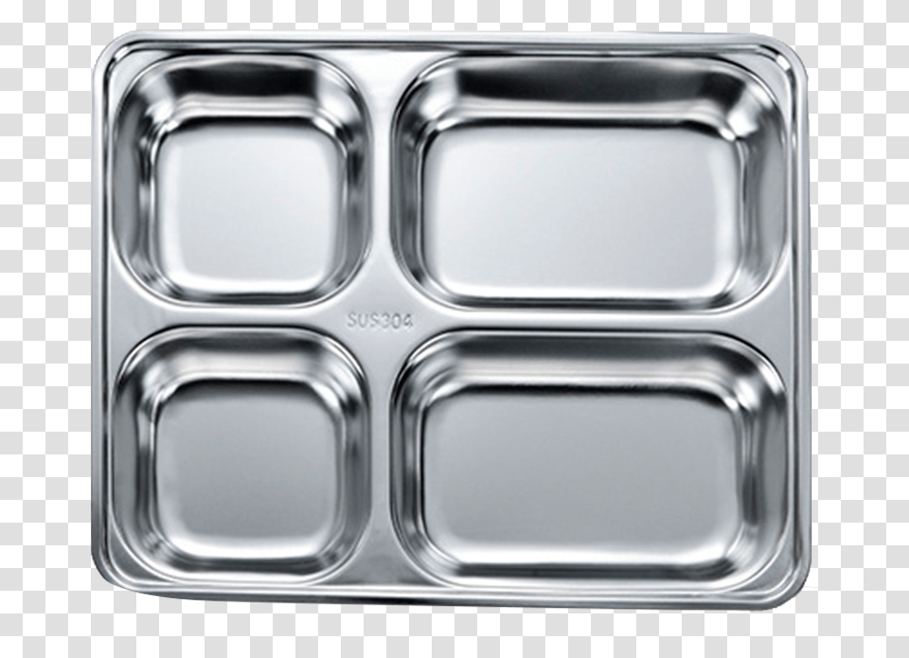 Qifeng 304 Stainless Steel Fast Food Plate Separate Bread Pan, Double Sink Transparent Png