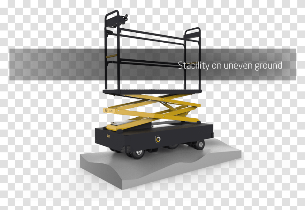 Qii Lift Bos Scissor Lift Stability On Uneven Ground Shelf, Sink Faucet, Electronics, Forge, Tabletop Transparent Png