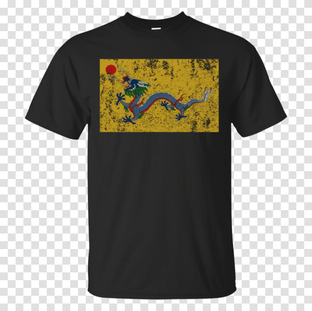 Qing Dynasty Flag Chinese Empire Dragon China T Shirt Your, Apparel, T-Shirt, Sleeve Transparent Png