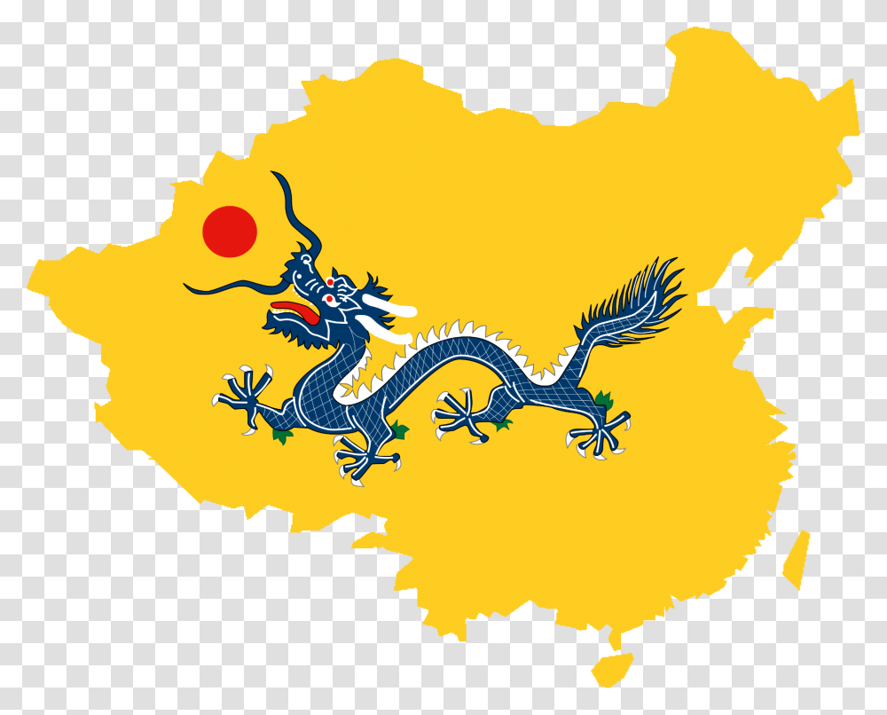 Qing Dynasty Flag Map, Dragon, Pattern Transparent Png