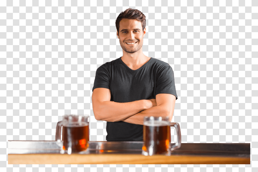 Qld Training Solutions Bartender Bartender, Glass, Beer Glass, Alcohol, Beverage Transparent Png