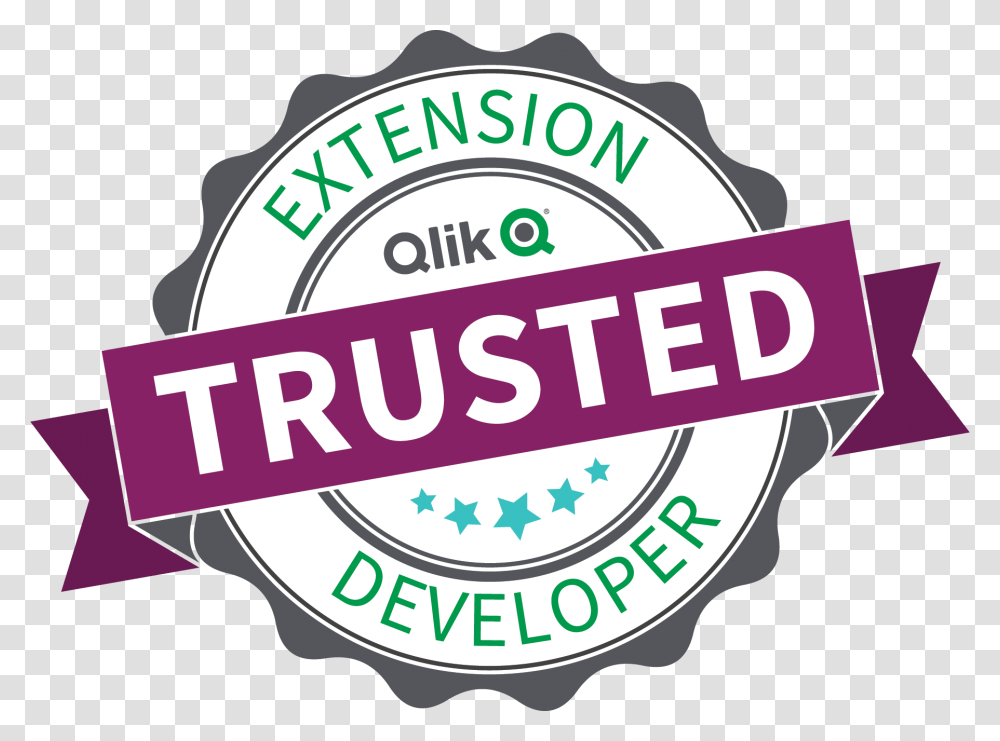 Qlik Trusted Extension Developer, Label, Logo Transparent Png