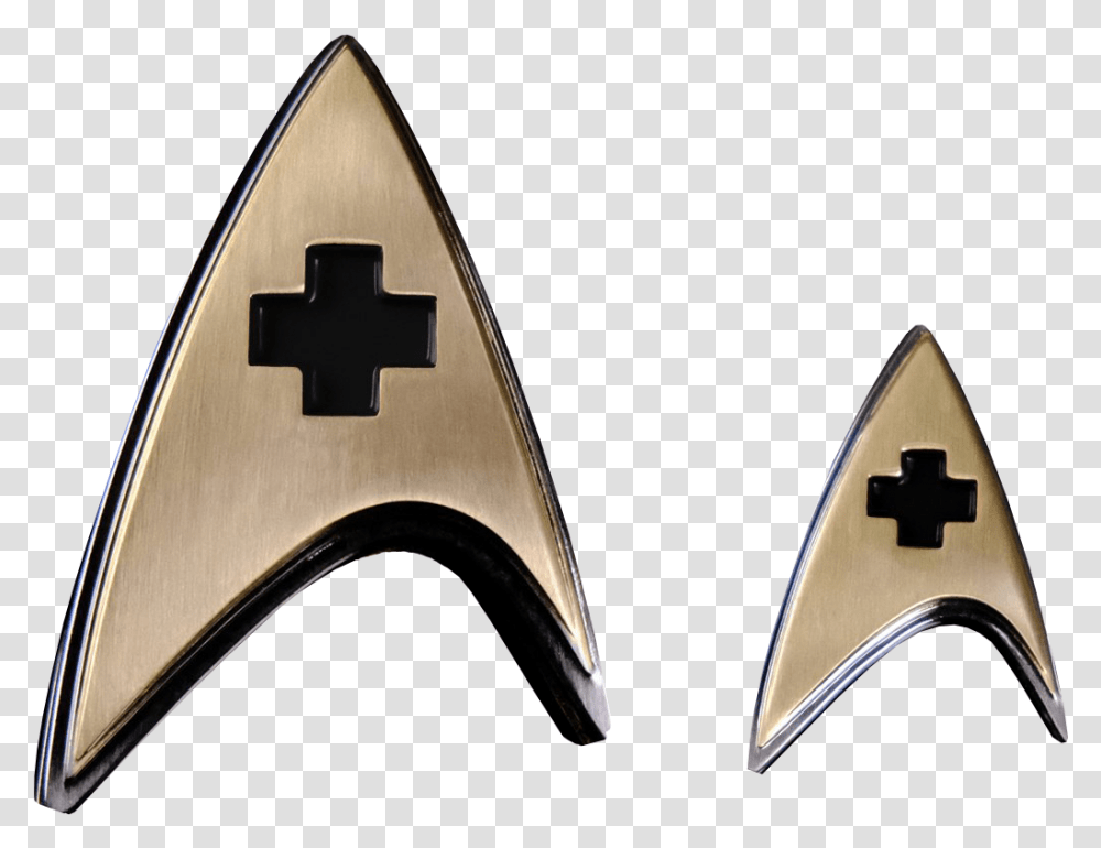 Qmxstr 0171 Star Trek Discovery Enterprise Medical Cross, Logo, Trademark, Arrowhead Transparent Png