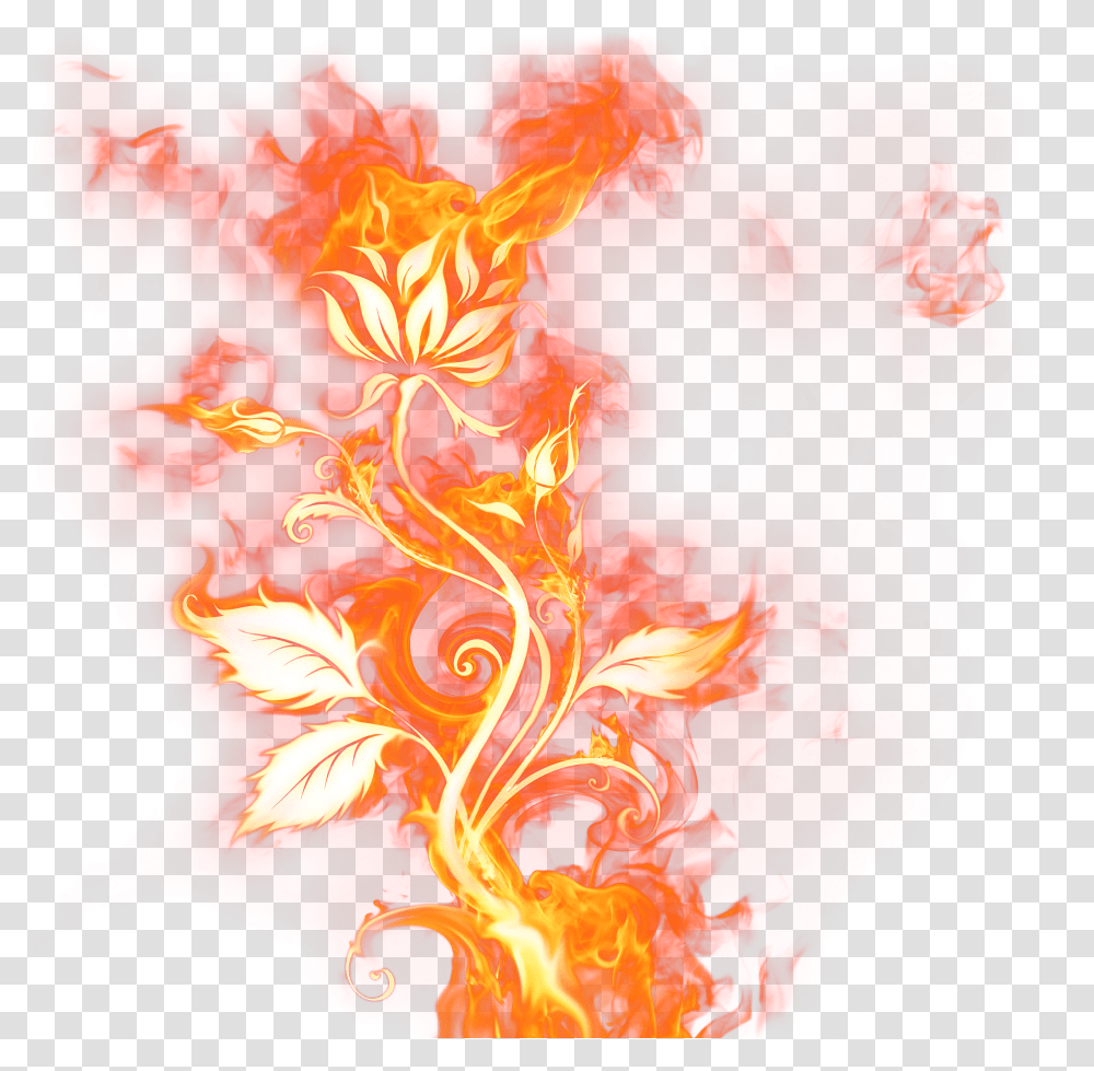 Qopo Rose On Fire Transparent Png