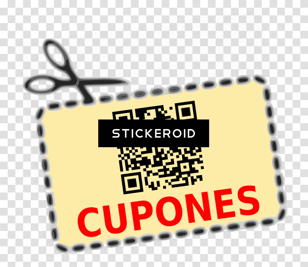 Qr Code Clipart Qr Code, Label, Paper, Scissors Transparent Png