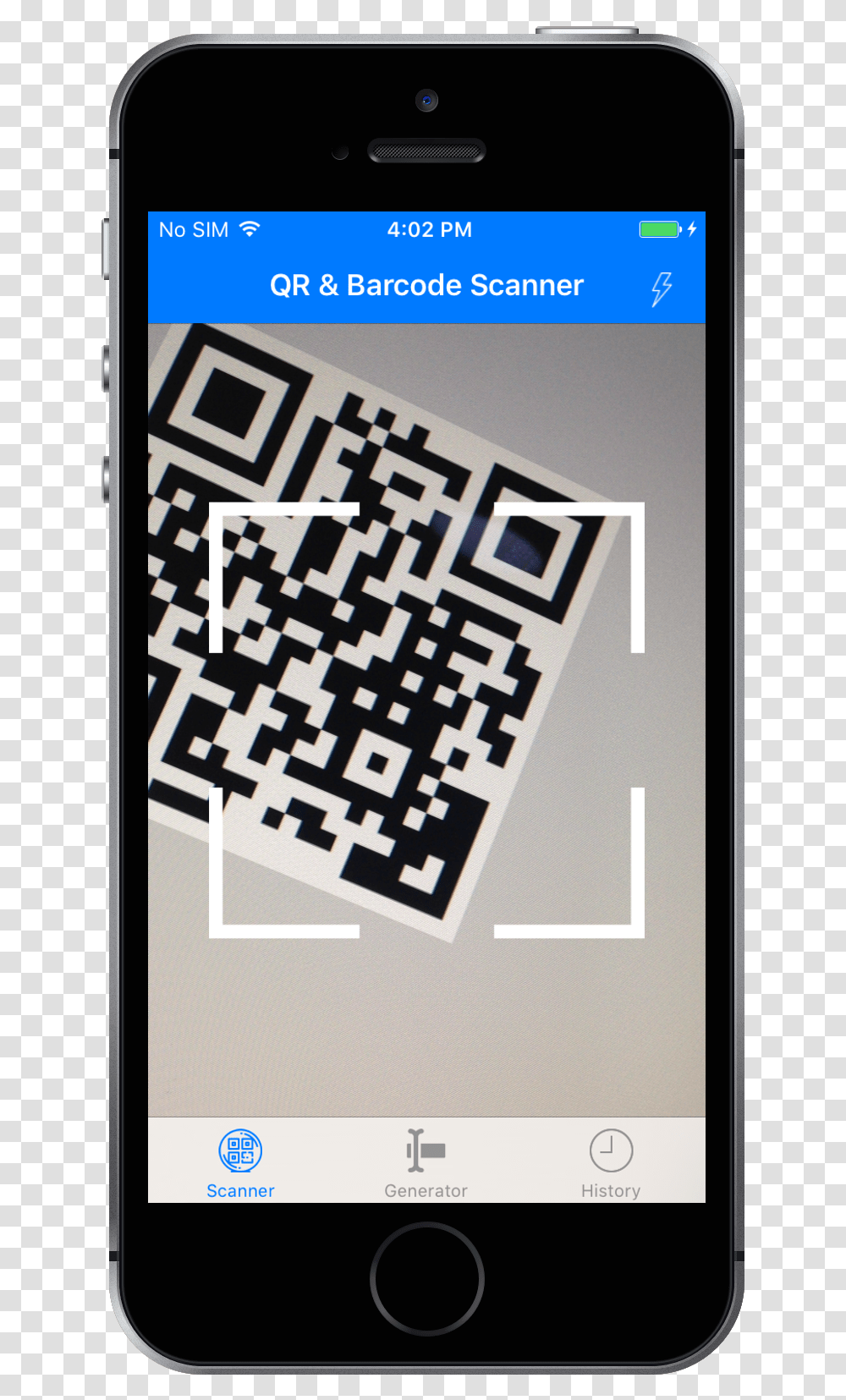 Qr Code & Barcode Scanner And Generator For Ios Swift With Admob Phone Qr Code Scanner, Mobile Phone, Electronics Transparent Png